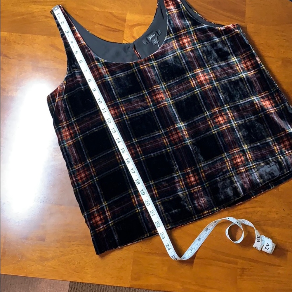 J.Crew Velvet Tartan Tank-NWOT - Picture 7 of 8